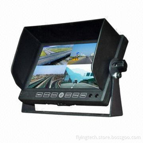 4Ch Car DVR recorder, 640*480 resolution for each channel with 7-inch TFT Monitor for car use